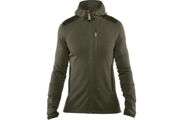 Image of Fjallraven Keb Fleece Hoodie - Mens, Laurel Green/Deep Forest, Small, F81878-625-662-S