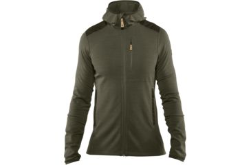 Image of Fjallraven Keb Fleece Hoodie - Mens, Laurel Green/Deep Forest, Medium, F81878-625-662-M