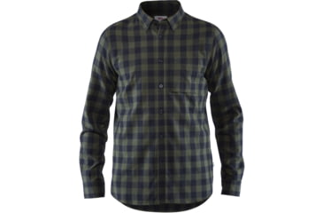 Image of Fjallraven Ovik Check Shirt Long Sleeve - Mens, Deep Forest, S, F81883-662-S