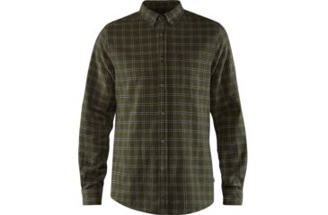 Image of Fjallraven Ovik Flannel Shirt - Mens, Deep Forest, Large, F82979-662-L