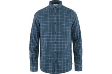 Image of Fjallraven Ovik Flannel Shirt - Mens, Indigo Blue-Flint Grey, 2XL, F82979-534-055-XXL