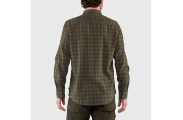 Image of Fjallraven Ovik Flannel Shirt - Mens, Laurel Green/Indigo Blue, Large, F82979-625-534-L