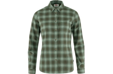 Image of Fjallraven Ovik Flannel Shirt - Womens, Deep Forest-Patina Green, Large, F89833-662-614-L