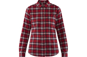 Image of Fjallraven Ovik Flannel Shirt - Womens, Deep Red, Extra Small, F89833-325-XS