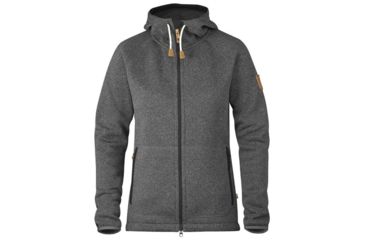 Image of Fjallraven Ovik Fleece Hoodie - Womens, Dark Grey, Extra Large, F89516-030-XL