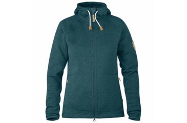 Image of Fjallraven Ovik Fleece Hoodie - Womens, Glacier Green, Extra Small, F89516-646-XS