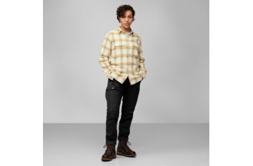 Image of Fjallraven Ovik Heavy Flannel Shirt - Womens, Chalk White/Dune Beige, 2XS, F86999-113-196-XXS