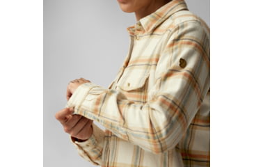 Image of Fjallraven Ovik Heavy Flannel Shirt - Womens, Chalk White/Dune Beige, 2XS, F86999-113-196-XXS