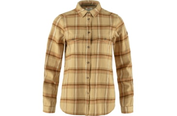 Image of Fjallraven Ovik Heavy Flannel Shirt - Womens, Dune Beige/Buckwheat Brown, Extra Large, F86999-196-232-XL