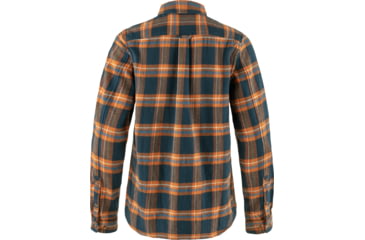 Image of Fjallraven Ovik Heavy Flannel Shirt - Womens, Mountain Blue/Terracotta Brown, Medium, F86999-570-243-M