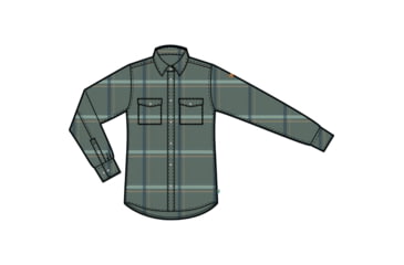 Image of Fjallraven Ovik Heavy Flannel Shirt - Womens, Patina Green/Deep Patina, Extra Small, F86999-614-679-XS