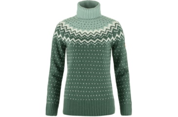 Image of Fjallraven Ovik Knit Roller Neck - Womens, Medium, Deep Patina/Misty Green, F84792-679-674-M
