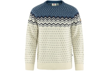 Image of Fjallraven Ovik Knit Sweater - Mens, Chalk White-Indigo Blue, 2XL, F81829-113-534-XXL