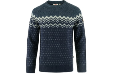 Image of Fjallraven Ovik Knit Sweater - Mens, Dark Navy/Mountain Blue, Extra Small, F81829-555-570-XS