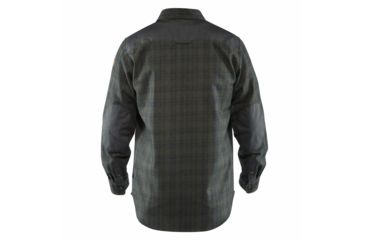 Image of Fjallraven Ovik Re-Wool Shirt Long Sleeve - Mens, Dark Grey-Olive, Small, F81885-030-630-S