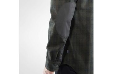 Image of Fjallraven Ovik Re-Wool Shirt Long Sleeve - Mens, Dark Grey-Olive, Small, F81885-030-630-S