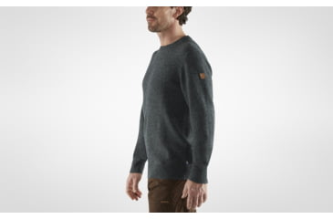 Image of Fjallraven Ovik Round-Neck Sweater - Mens, Dark Grey, Large, F87323-030-L