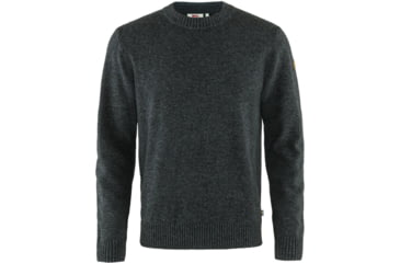 Image of Fjallraven Ovik Round-Neck Sweater - Mens, Dark Grey, Large, F87323-030-L