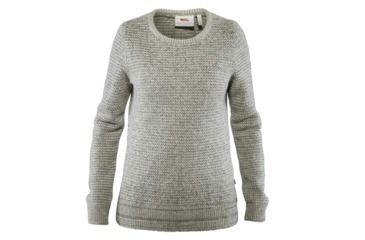 Image of Fjallraven Ovik Structure Sweater - Womens, Egg Shell/Grey, Small, F89775-111-020-S