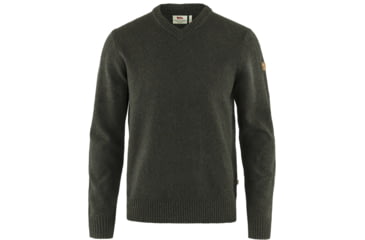 Image of Fjallraven Ovik V-Neck Sweater - Mens, Dark Olive, 3XL, F87320-633-XXXL