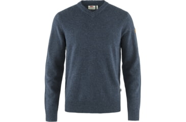 Image of Fjallraven Ovik V-Neck Sweater - Mens, Navy, Large, F87320-560-L