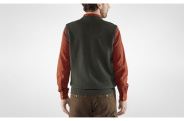 Image of Fjallraven Ovik Wool Vest - Mens, Dark Olive, Extra Small, F87324-633-XS