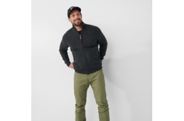 Image of Fjallraven Ovik Zip Cardigan Knit - Mens, Dark Grey, Extra Large, F87071-030-XL