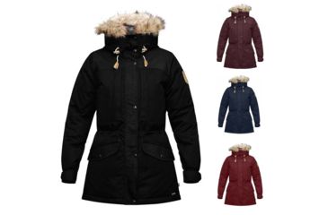 Image of Fjallraven Singi Down Jacket - Womens, Black, Dark Garnet, Dark Navy, Red Oak