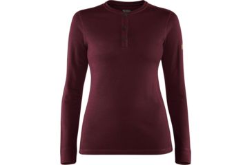Image of Fjallraven Singi Merino Henley - Womens, Dark Garnet, Small, F89310-356-S