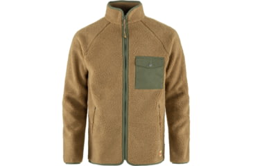 Image of Fjallraven Vardag Pile Fleece - Mens, Buckwheat Brown/Laurel Green, Extra Large, F84158-232-625-XL