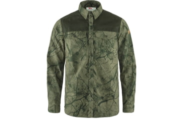 Image of Fjallraven Varmland G-1000 Shirt - Mens, Green Camo/Deep Forest, Extra Large, F87326-626-662-XL