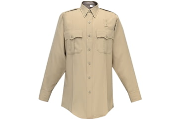 Image of Flying Cross Justice Long Sleeve Shirt w/ Pleated Pockets - Men's, Silver Tan, 14/14.5in Neck, 32/33in Sleeve, 05W84041401453233