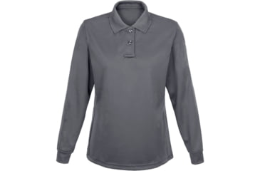 Image of Flying Cross Long Sleeve Impact Polo - Women's, Gray, Large, 3220W01LARGENA