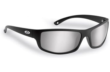 Image of Flying Fisherman 7756BSS Slack Tide Sunglasses Black Smoke-Silver Mirror, 7756BSS