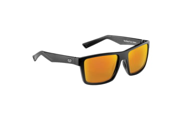 Image of Flying Fisherman 7826BAR Swirl Sunglasses Matte Black Frame Amber-Red Mirror Lens, AcuTint Polarized Lens System, 7826BAR