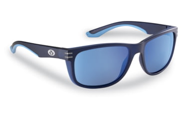 Image of Flying Fisherman 7873NSB Double Header Polarized Sunglasses, Navy Frame, Smoke-Blue Mirror Lens, 7873NSB