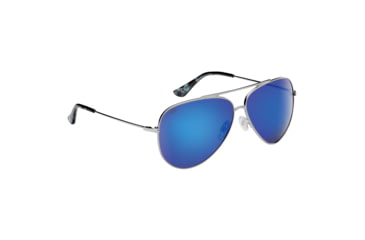 Image of Flying Fisherman 7874SSB Crew Sunglasses, Silver Frame Smoke-Blue Mirror Polarized Lens, Medium to Large Fit, 7874SSB