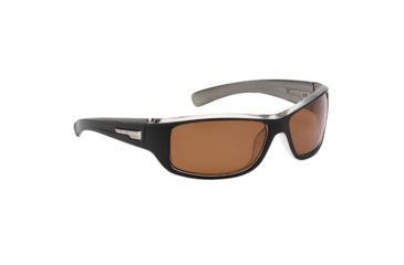 Image of Flying Fisherman Helm Sunglasses, Black Crystal Gunmetal Frame /Amber Lens 4010191