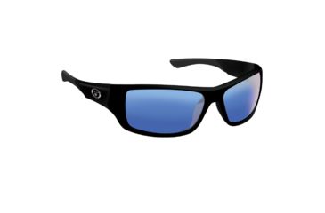 Image of Flying Fisherman Triton Sunglasses, Matte Black Frame, Smoke Blue Mirror Lens 4010175