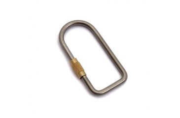 Image of Flytanium Titanium Flat Oval Keyring w/ Screw Closure, FLY-380