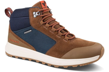 Image of Forsake Maddox Mid Top Hiking Boots - Men's, Navy/Orange, 13, MFW20MM4-492-13