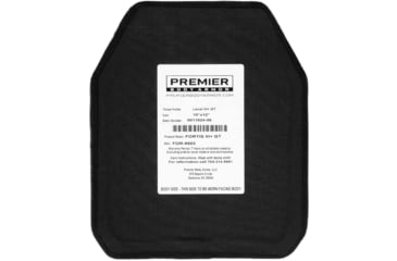 Image of Fortis Manufacturing GT/RF2 Level III+ Armor Plate, Multi-Curve, 10x12in, Black, FOR-9503