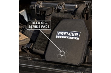 Image of Fortis Manufacturing GT/RF2 Level III+ Armor Plate, Multi-Curve, 10x12in, Black, FOR-9503