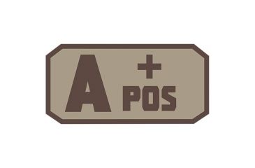 Image of Fox Outdoor Medical and Morale Patches, A Pos - Khaki/Brown, 84P-060