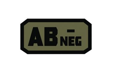 Image of Fox Outdoor Medical and Morale Patches, AB Neg - Black/Olive Drab, 84P-045