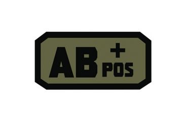 Image of Fox Outdoor Medical and Morale Patches, AB Pos - Black/Olive Drab, 84P-044