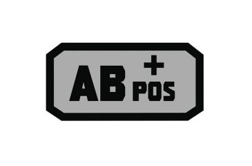 Image of Fox Outdoor Medical and Morale Patches, AB Pos - Grey/Black, 84P-054