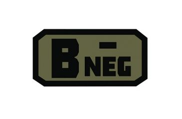 Image of Fox Outdoor Medical and Morale Patches, B Neg - Black/Olive Drab, 84P-043