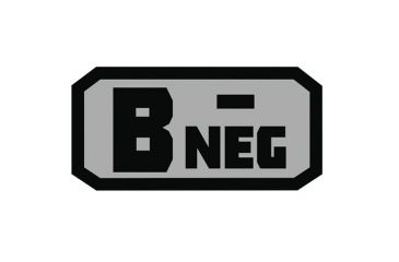 Image of Fox Outdoor Medical and Morale Patches, B Neg - Grey/Black, 84P-053