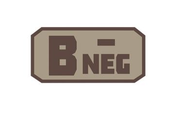 Image of Fox Outdoor Medical and Morale Patches, B Neg - Khaki/Brown, 84P-063